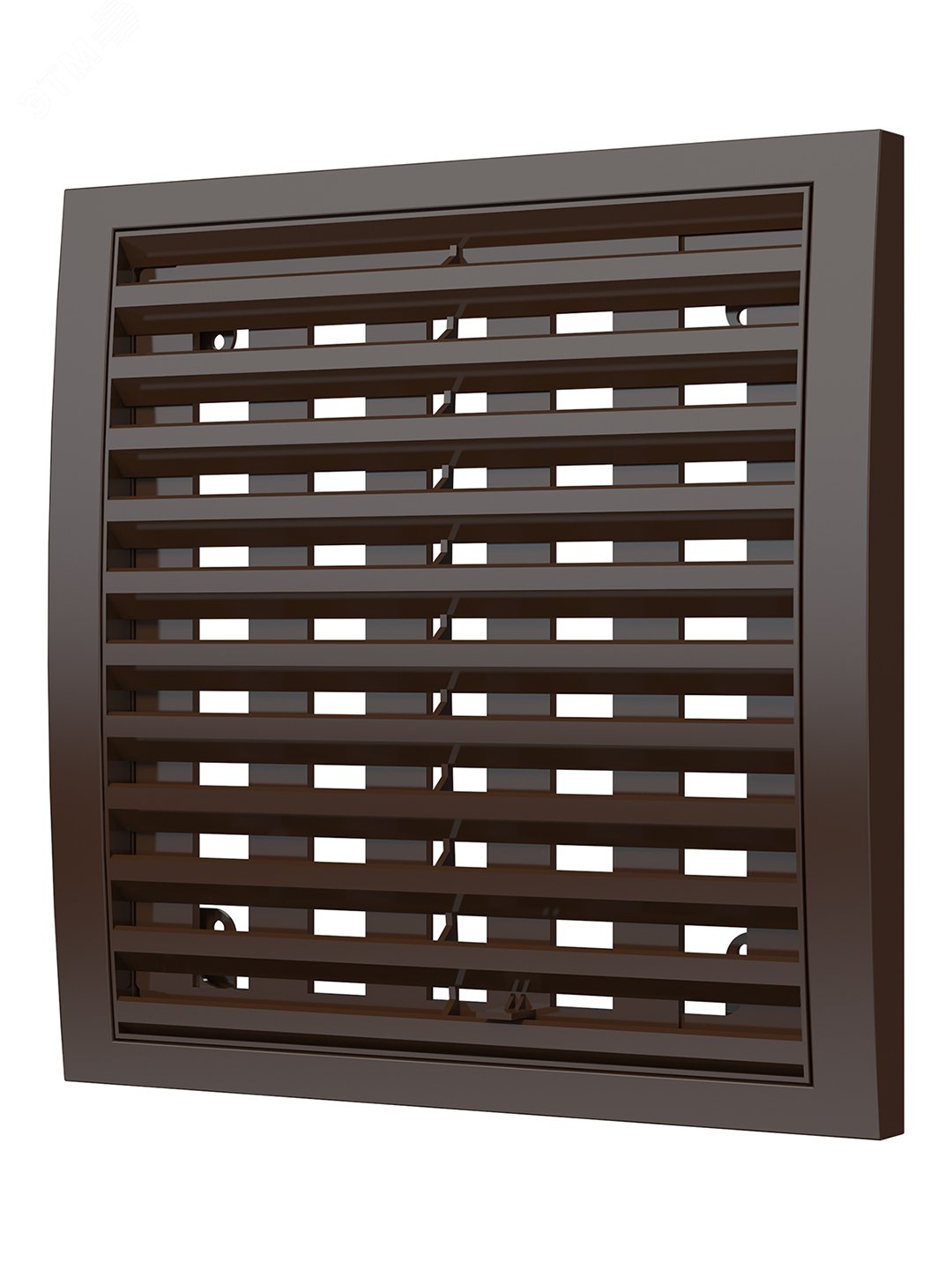 Изображение товара Решетка вентиляционная наружная регулируемая из ASA пластика 200х200 коричневая