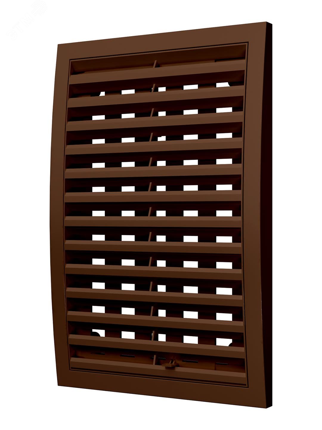 Изображение товара Регулируемая наружная вентиляционная решетка из ASA пластика 200x300 коричневая