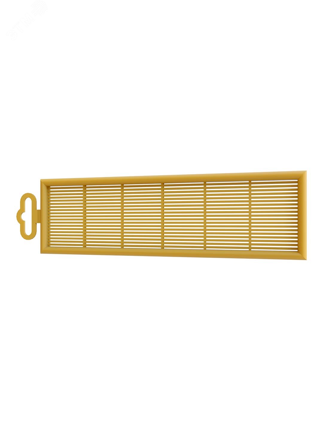 Изображение товара Решетка вентиляционная 227х67 Бежевый пластик для вентиляции шкафов и потолков