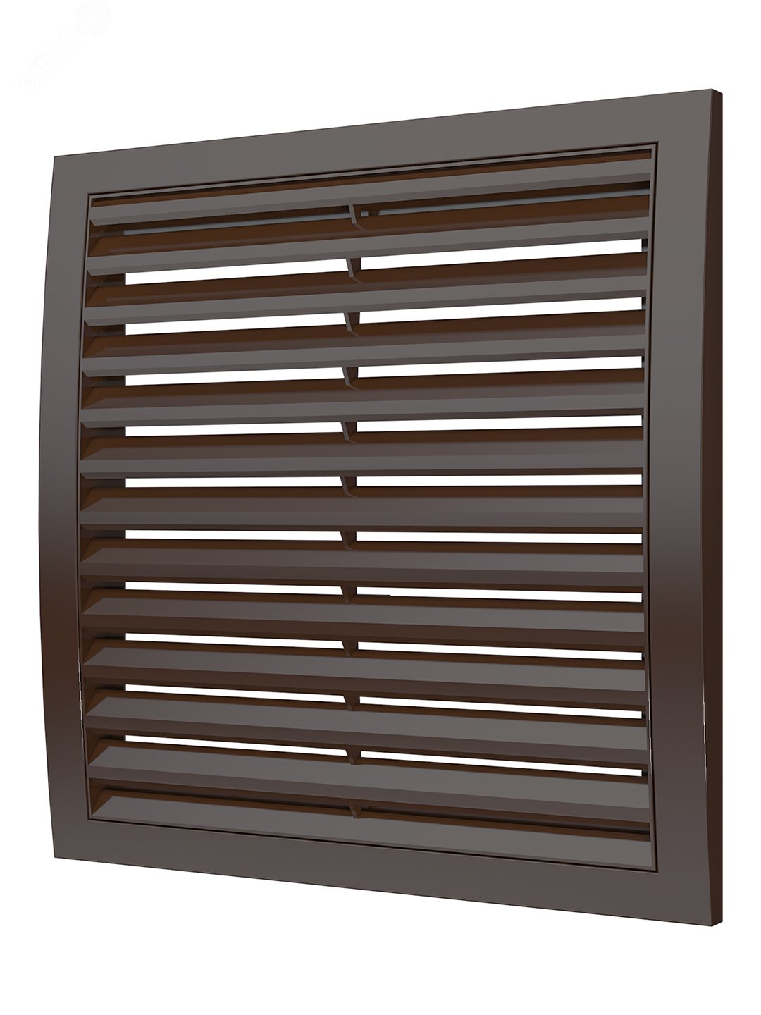 Изображение товара Решетка вентиляционная вытяжная наружная из ASA пластика 250х250 коричневая