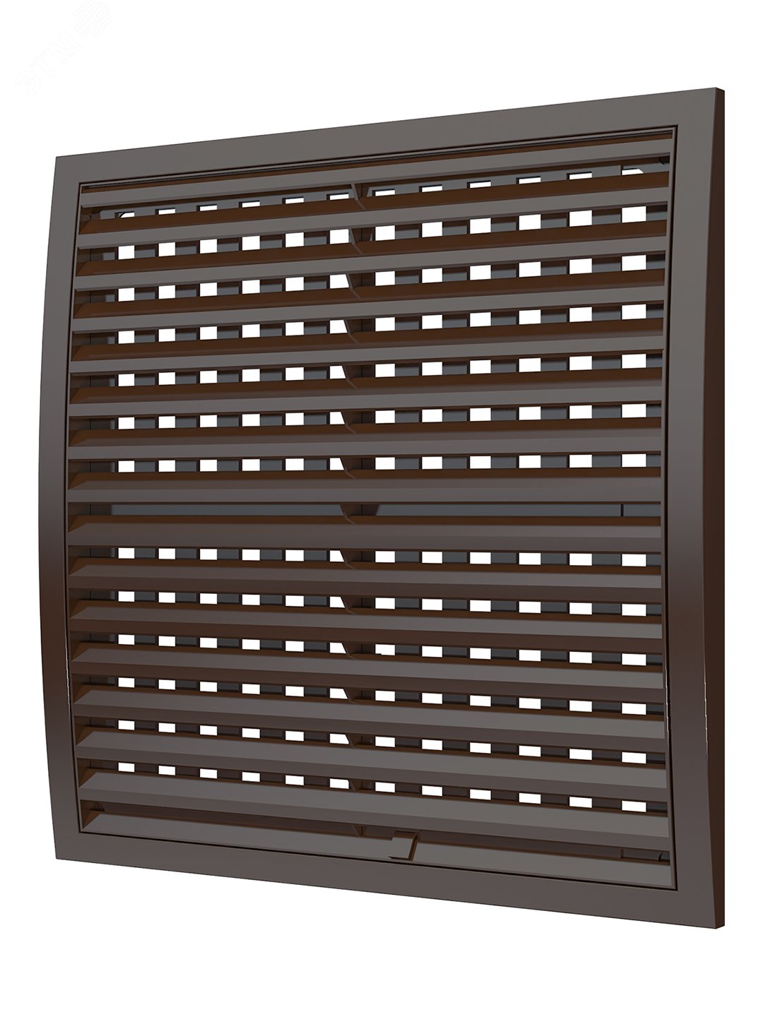 Изображение товара Регулируемая наружная вентиляционная решетка из ASA пластика 350х350 коричневая ERA