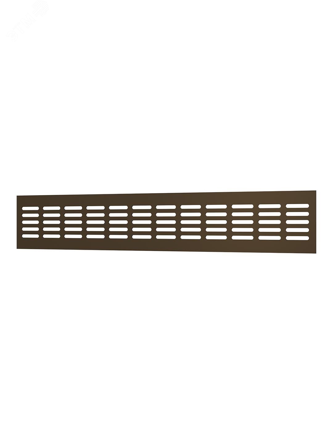 Изображение товара Алюминиевая решетка переточная 480x80 темная бронза для вентиляции мебели и подоконников