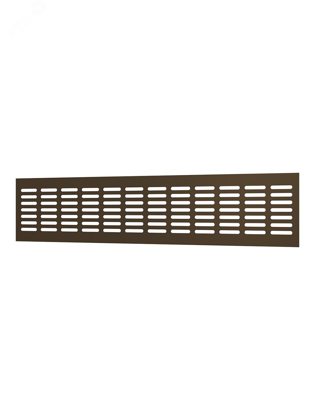 Изображение товара Решетка вентиляционная алюминиевая 480x100 Dark bronze для мебели и вентиляции