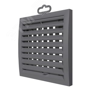 Изображение товара Решетка вентиляционная наружная регулируемая, из ASA пластика 150х150, цвет Серый (шт)