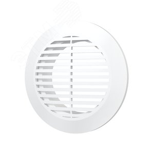 Изображение товара Решетка вентиляционная круглая D145 вытяжная, из ABS пластика, с фланцем D100 (шт)