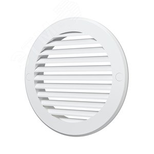 Изображение товара Решетка вентиляционная круглая D161 вытяжная, из ABS пластика, с фланцем D125 (шт)