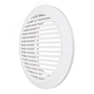 Изображение товара Решетка вентиляционная круглая D165 вытяжная, из ABS пластика, с фланцем D120 (шт)