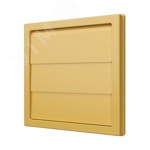 Изображение товара Решетка приточно-вытяжная с гравитационными жалюзи 150х150 с фланцем D125, из ASA пластика, цвет Бежевый (шт)