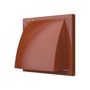 Изображение товара Выход стенной вытяжной с обратным клапаном 150х150 с фланцем D125, из ASA пластика, цвет Терракотовый (шт)