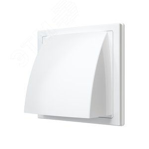 Изображение товара Выход стенной вытяжной с обратным клапаном 150х150 с фланцем 55х110, из ASA пластика, цвет Белый (шт)