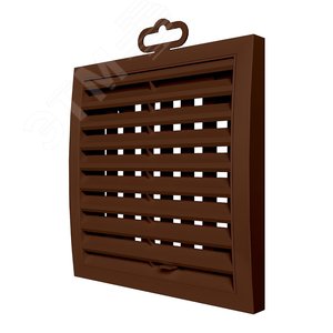 Изображение товара Решетка вентиляционная наружная регулируемая, из ASA пластика 150х150, цвет Коричневый (шт)