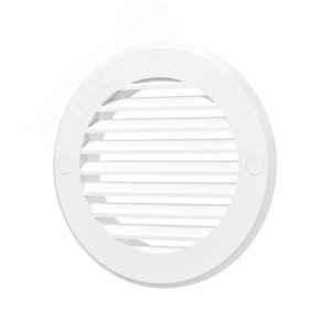 Изображение товара Решетка вентиляционная круглая D186 вытяжная, из ABS пластика, с фланцем D150 (шт)