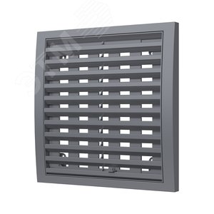 Изображение товара Решетка вентиляционная наружная регулируемая, из ASA пластика 200х200, цвет Серый (шт)
