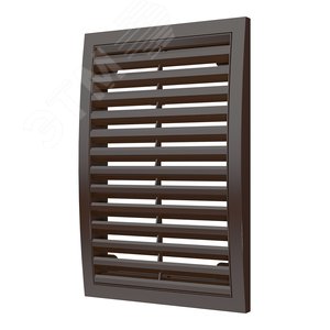 Изображение товара Решетка вентиляционная вытяжная наружная, из ASA пластика 200х300, цвет Коричневый (шт)