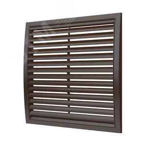 Изображение товара Решетка вентиляционная вытяжная наружная, из ASA пластика 350х350, цвет Коричневый (шт)