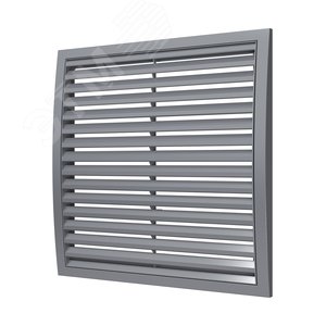 Изображение товара Решетка вентиляционная вытяжная наружная, из ASA пластика 350х350, цвет Серый (шт)