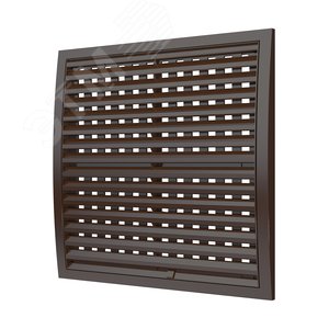 Изображение товара Решетка вентиляционная наружная регулируемая, из ASA пластика 350х350, цвет Коричневый (шт)