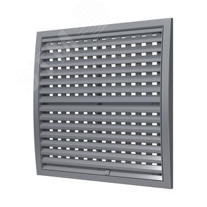 Изображение товара Решетка вентиляционная наружная регулируемая, из ASA пластика 350х350, цвет Серый (шт)