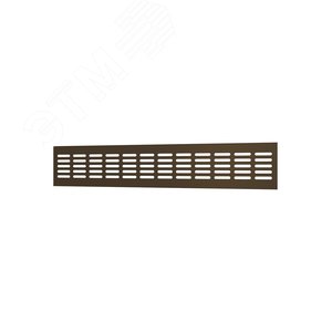 Изображение товара Решетка переточная алюминиевая с анодированным покрытием 480x80, цвет темная бронза (шт)