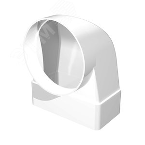 Изображение товара Соединитель угловой 90° пластиковый для плоских каналов с фланцевыми воздухораспределителями 55х110/D100 (шт)