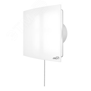 Изображение товара Вентилятор осевой вытяжной с обратным клапаном и шнуровым тяговым выключателем D125 (шт)