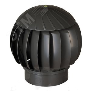 Изображение товара Турбина ротационная вентиляционная (нанодефлектор) из ABS пластика D160, цвет Black (шт)