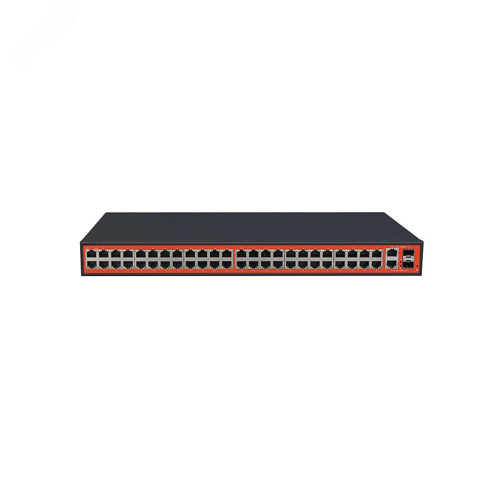 Коммутатор неуправляемый PoE 50 портов, 48хPoE 10/100 Мб/с, 2хRJ45/SFP ...