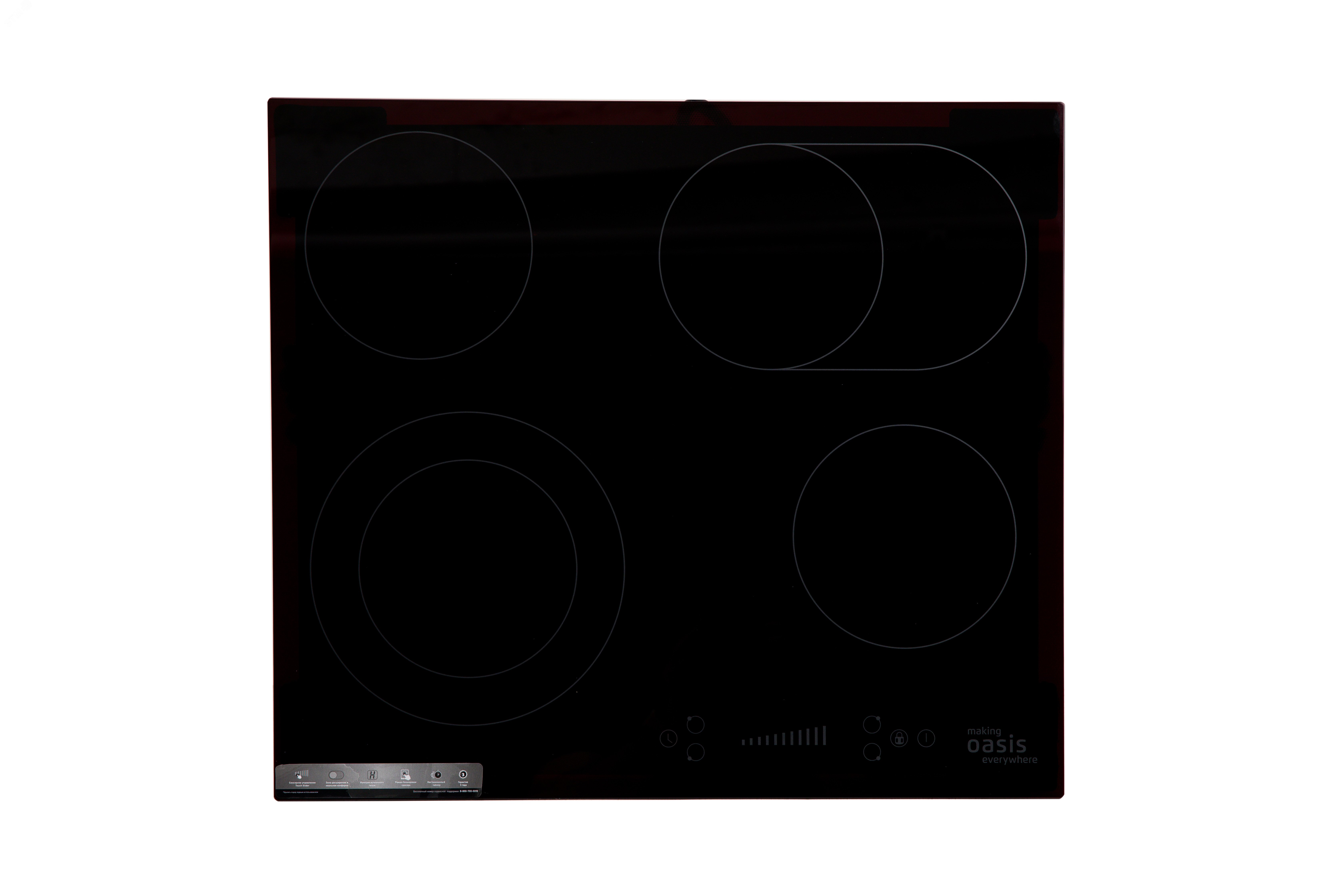 Изображение товара Электрическая варочная панель Oasis Klima P-SBU 4 конфорки стеклокерамика