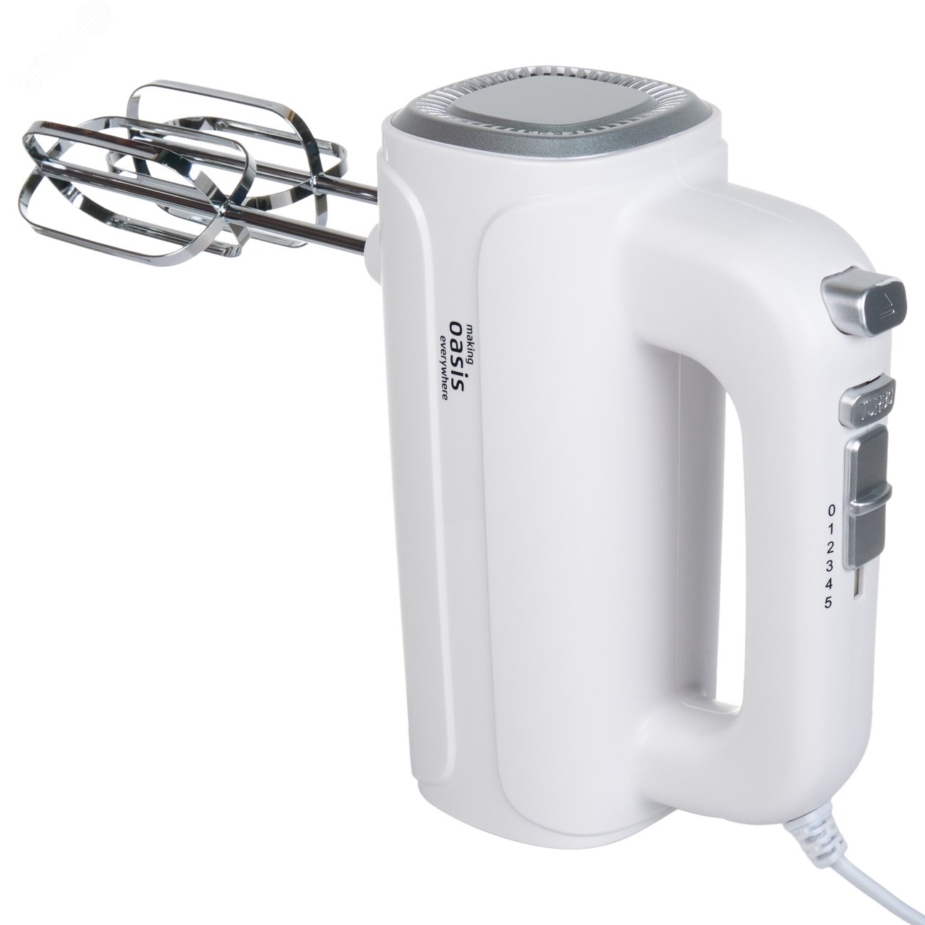 Изображение товара Ручной миксер Oasis MH-50W компактный мощный с насадками для взбивания и замешивания