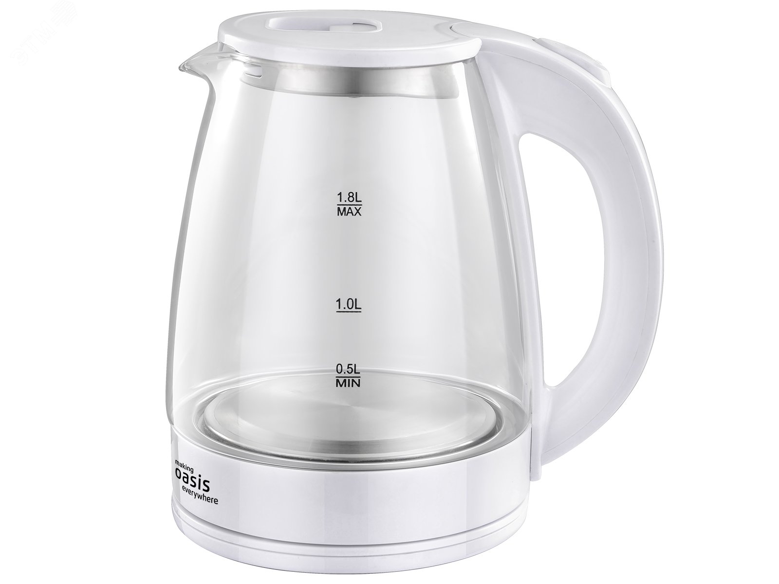 Изображение товара Электрический чайник K-8GW от Oasis Klima - белый, 1.8л, 2000Вт