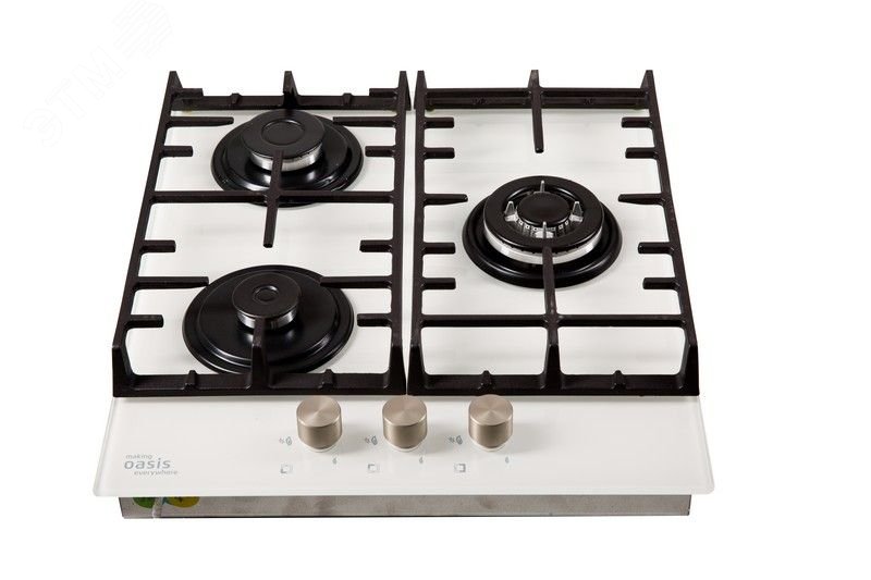 Изображение товара Газовая варочная панель Oasis Klima P-3GWT с системой автоподжига и газ-контроля