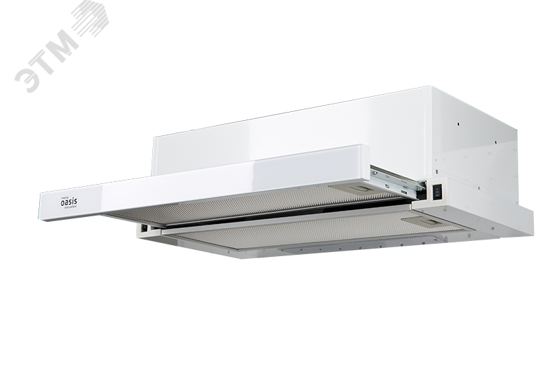 Изображение товара Вытяжка кухонная Oasis Klima UV-60WG с режимами рециркуляции и отвода