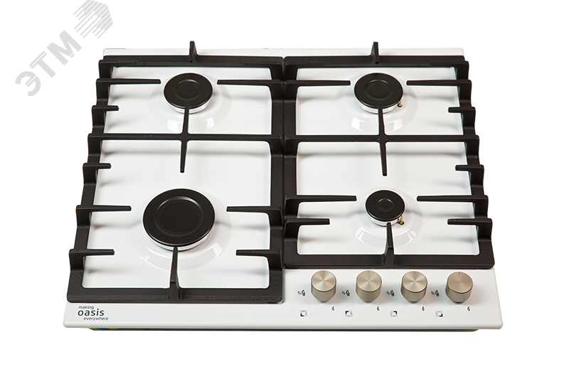 Изображение товара Газовая варочная панель P-MWRP Oasis Klima белая встроенная газовая плита