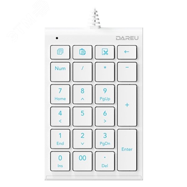 Клавиатура цифрового блока, проводная , белый LK22 White Dareu - превью