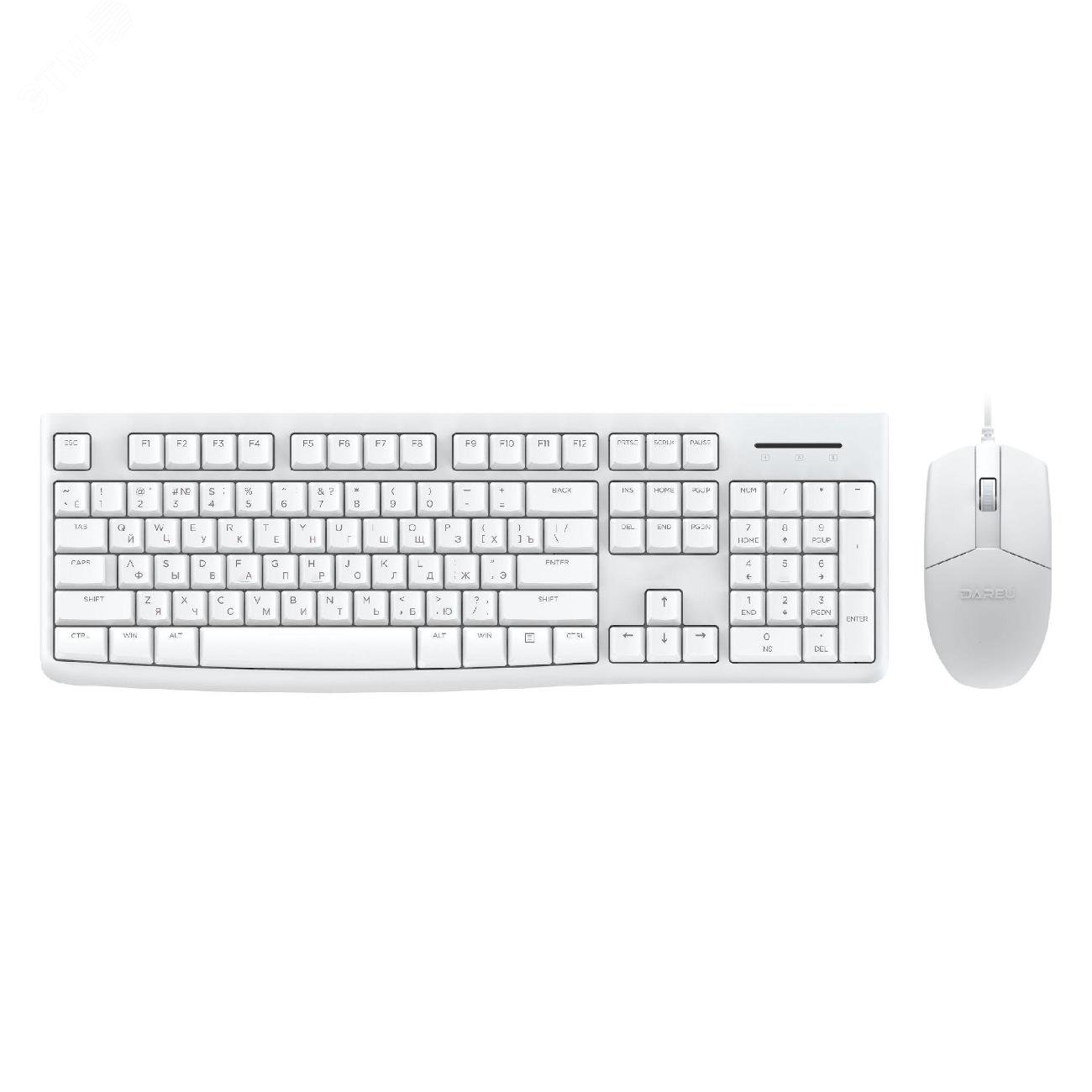 Комплект клавиатура + мышь проводной, USB белый MK185 White Dareu - превью