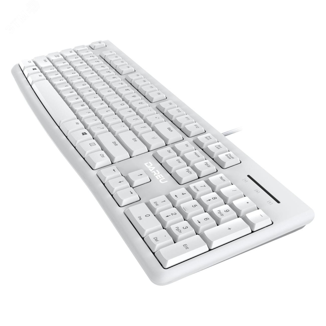 Клавиатура мембранная, 104 клавиши, 1.8 м, белый LK185 White Dareu - превью 2