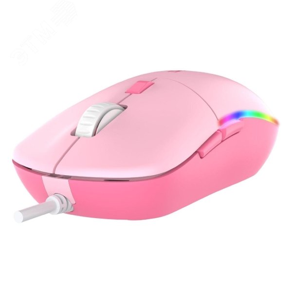Мышь проводная 800-6400 dpi, подсветка RGB, 1.8 м, розовый LM121 Pink Dareu - превью 3