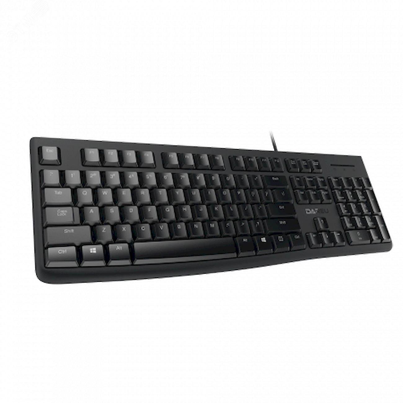 Клавиатура мембранная, 104 клавиши, 1.8 м, черный LK185 Black Dareu - превью 3