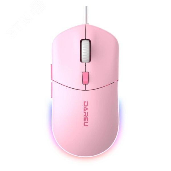Мышь проводная 800-6400 dpi, подсветка RGB, 1.8 м, розовый LM121 Pink Dareu - превью