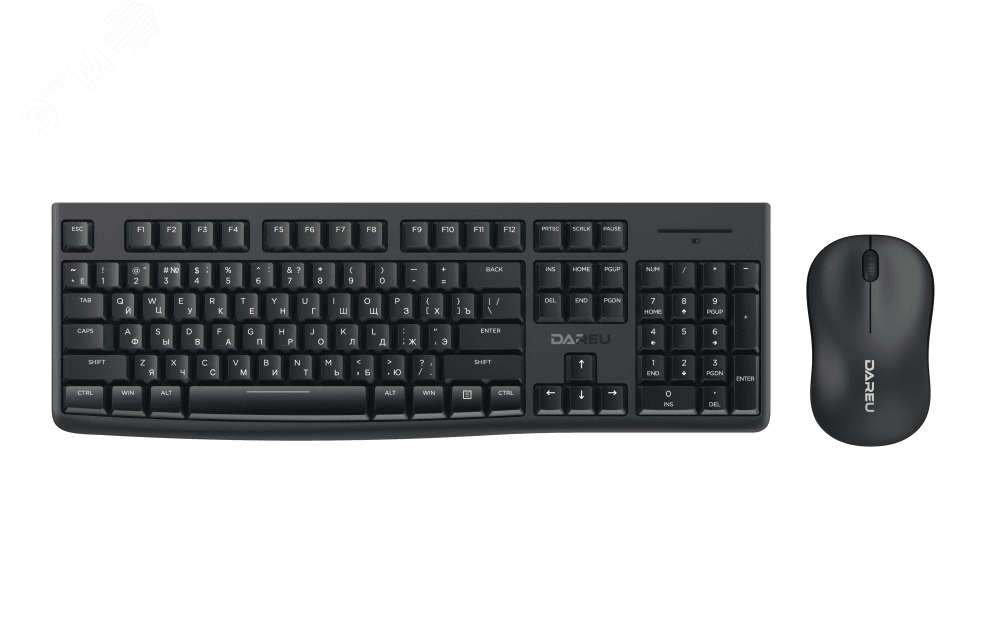 Комплект клавиатура + мышь беспроводной, черный MK188G Black Dareu - превью