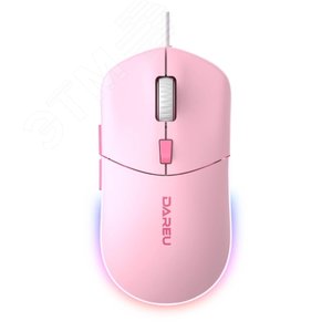 Мышь проводная 800-6400 dpi, подсветка RGB, 1.8 м, розовый