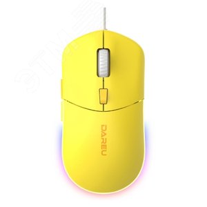 Мышь проводная 800-6400 dpi, подсветка RGB, 1.8 м, желтый
