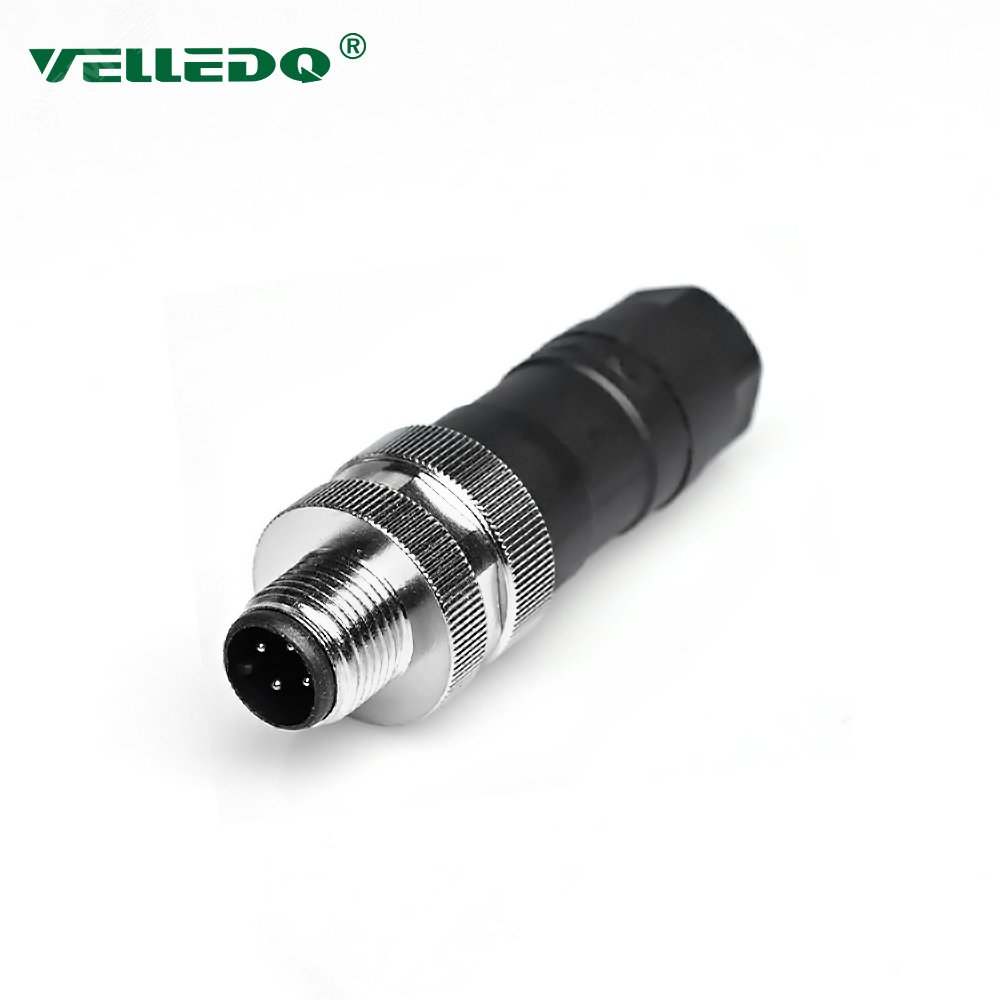 Изображение товара Соединитель клеммный M12-M04T вилка 1 шт надежный электросоединитель