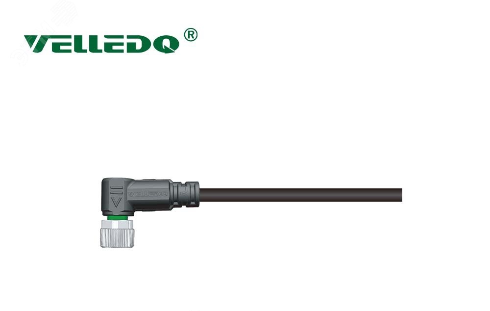 Изображение товара Соединитель кабельный M8-F04S-10.0PVC/BK розетка ТЕКО