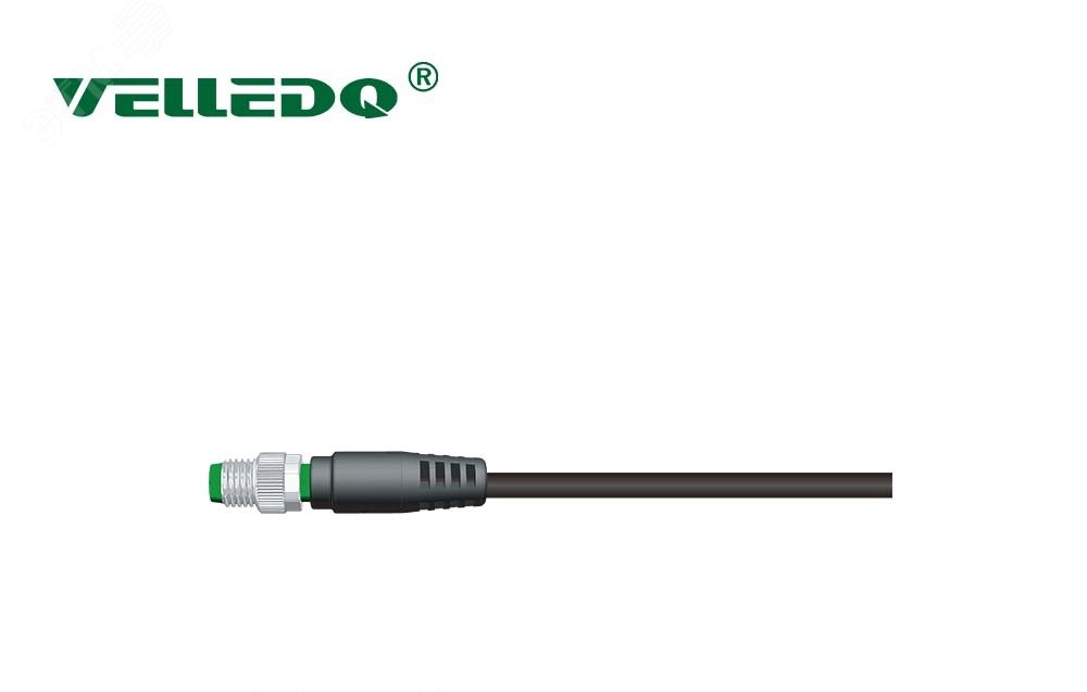 Изображение товара Соединитель кабельный M8-M04T-5.0PVC BK вилка ТЕКО