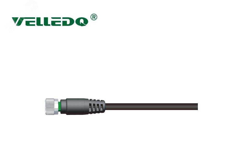 Изображение товара Соединитель кабельный M8-F03T-5.0PVC/BK (розетка)