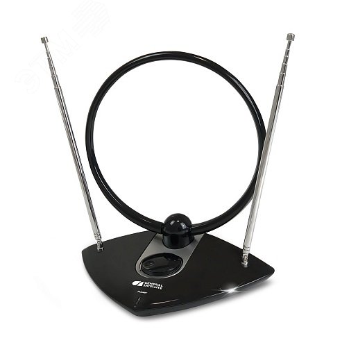 Изображение товара Антенна телевизионная комнатная с усилителем МВ+ДМВ AV-962A (шт)