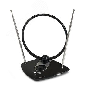 Изображение товара Антенна телевизионная комнатная с усилителем МВ+ДМВ AV-962A (шт)