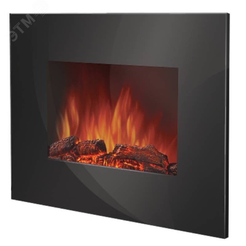 Изображение товара Электрокамин настенный 1.8 кВт плоская панель черный