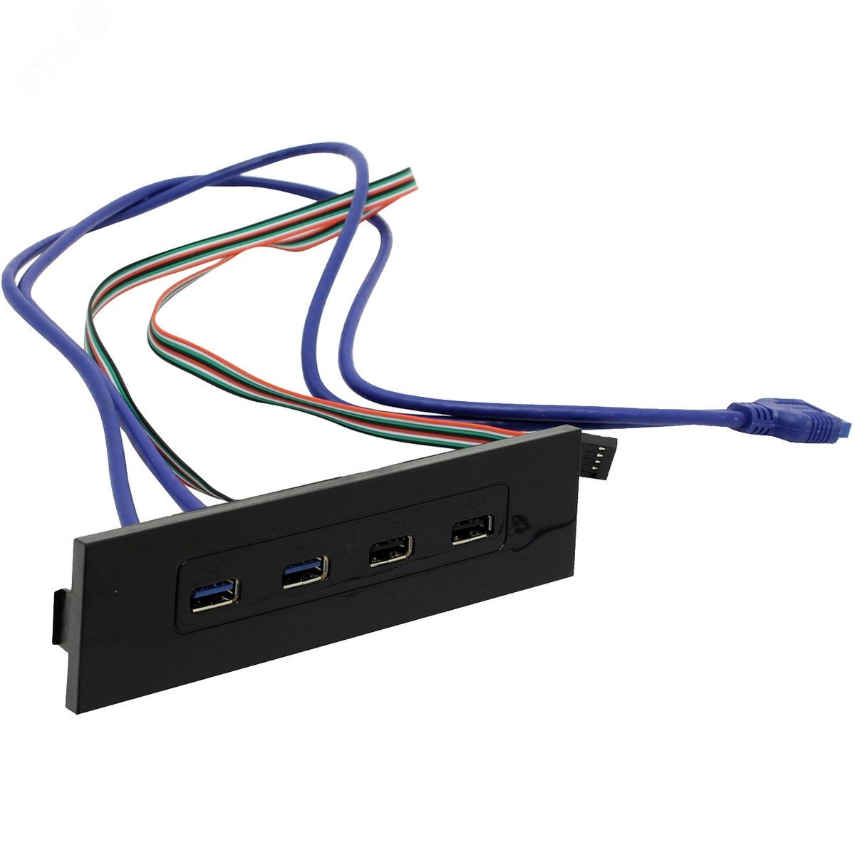 Изображение товара Планка USB на переднюю панель U5H-614, формат 5.25'', 2 x USB 2.0 + 2 x USB 3.0, чёрный, подключение к материнской плате (шт) Изображение товара Планка USB на переднюю панель U5H-614, формат 5.25'', 2 x USB 2.0 + 2 x USB 3.0, чёрный, подключение к материнской плате (шт)